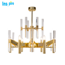 Wholesale Customization Modern Gold Ceiling Lamp Crystal Chandelier For Living Room